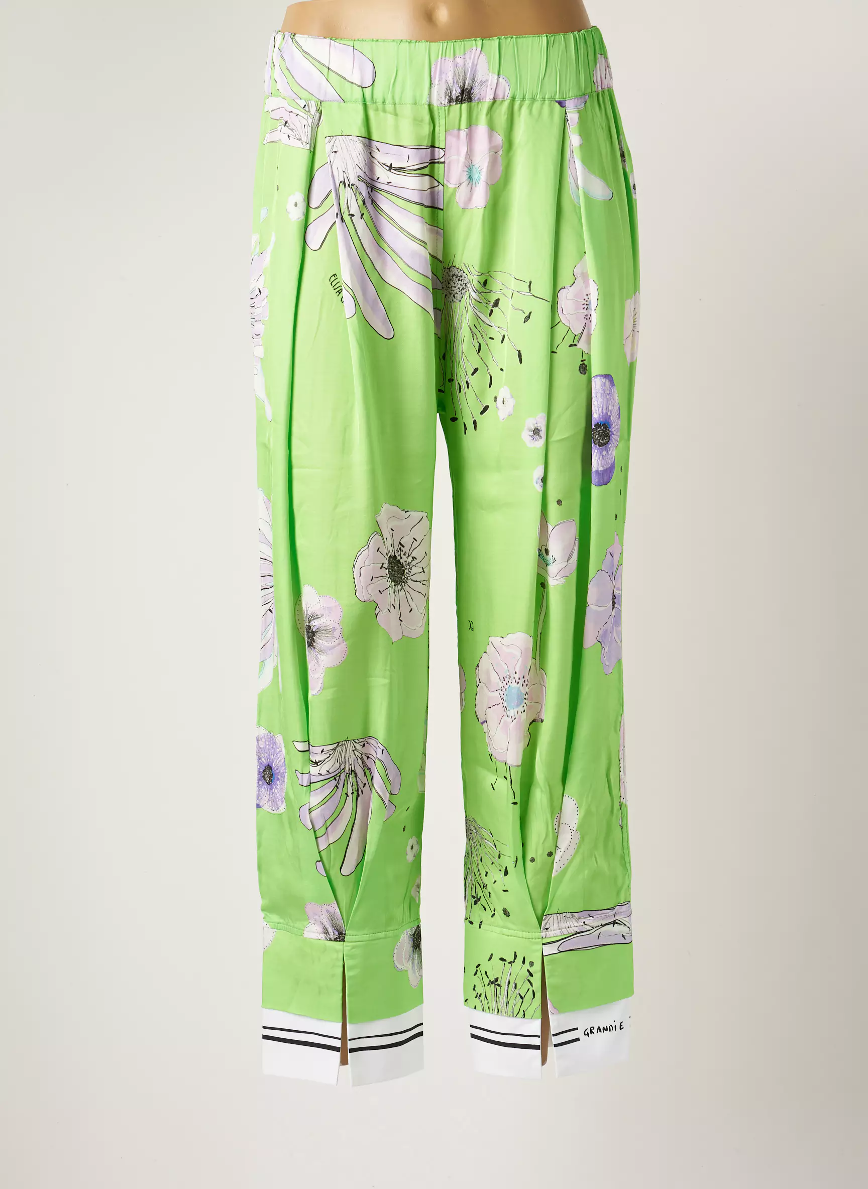 Elisa Cavaletti Pantalons Larges Femme couleur vert