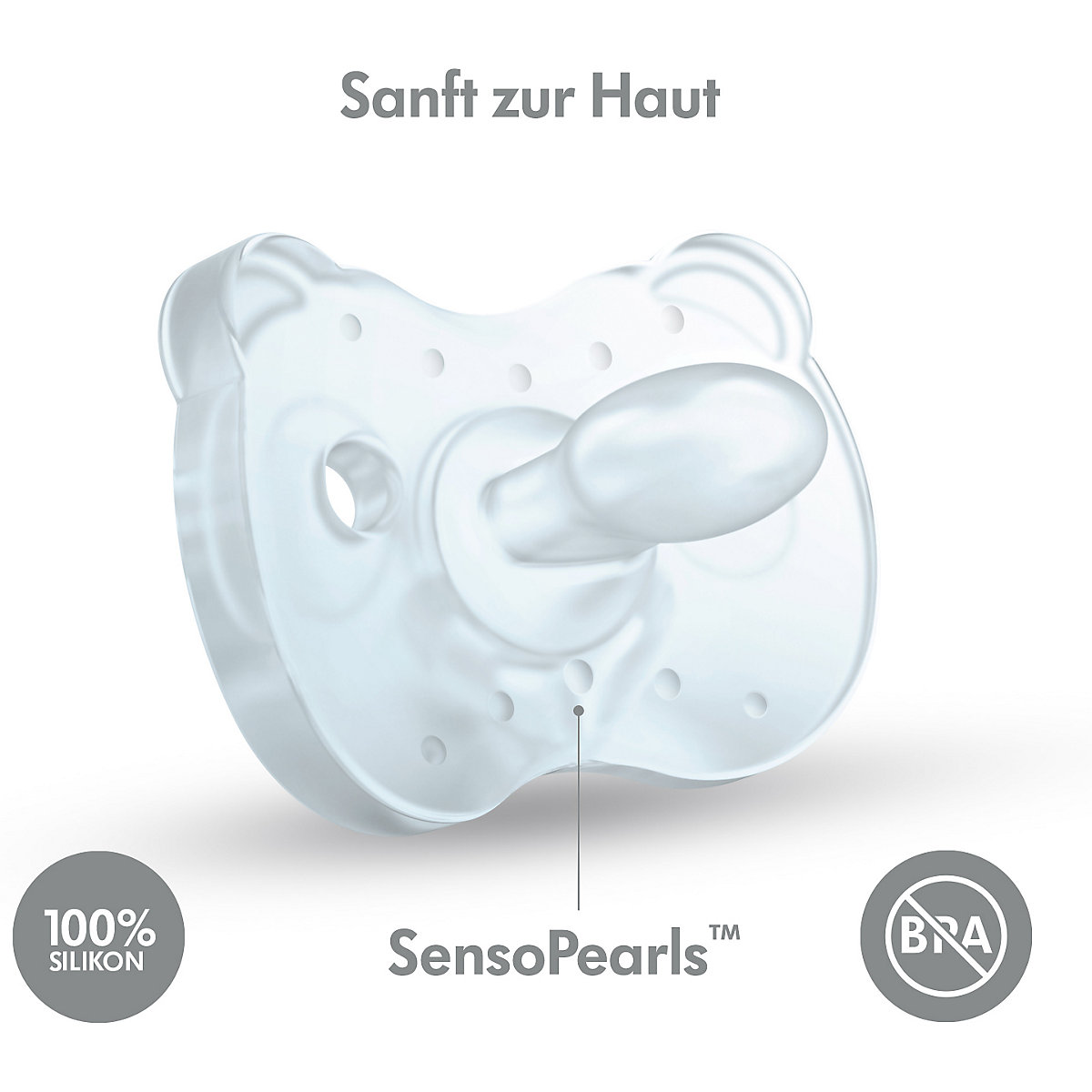 Schnuller Soft Silicone, Gr. 2, hellrosa, 2er Set