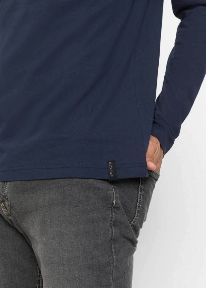 Langarmshirt mit Komfortschnitt (2er Pack)