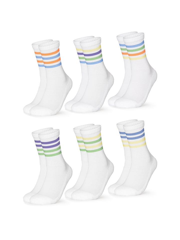 Occulto 6er Pack Retro Tennissocken  Roger in 80s günstig kaufen