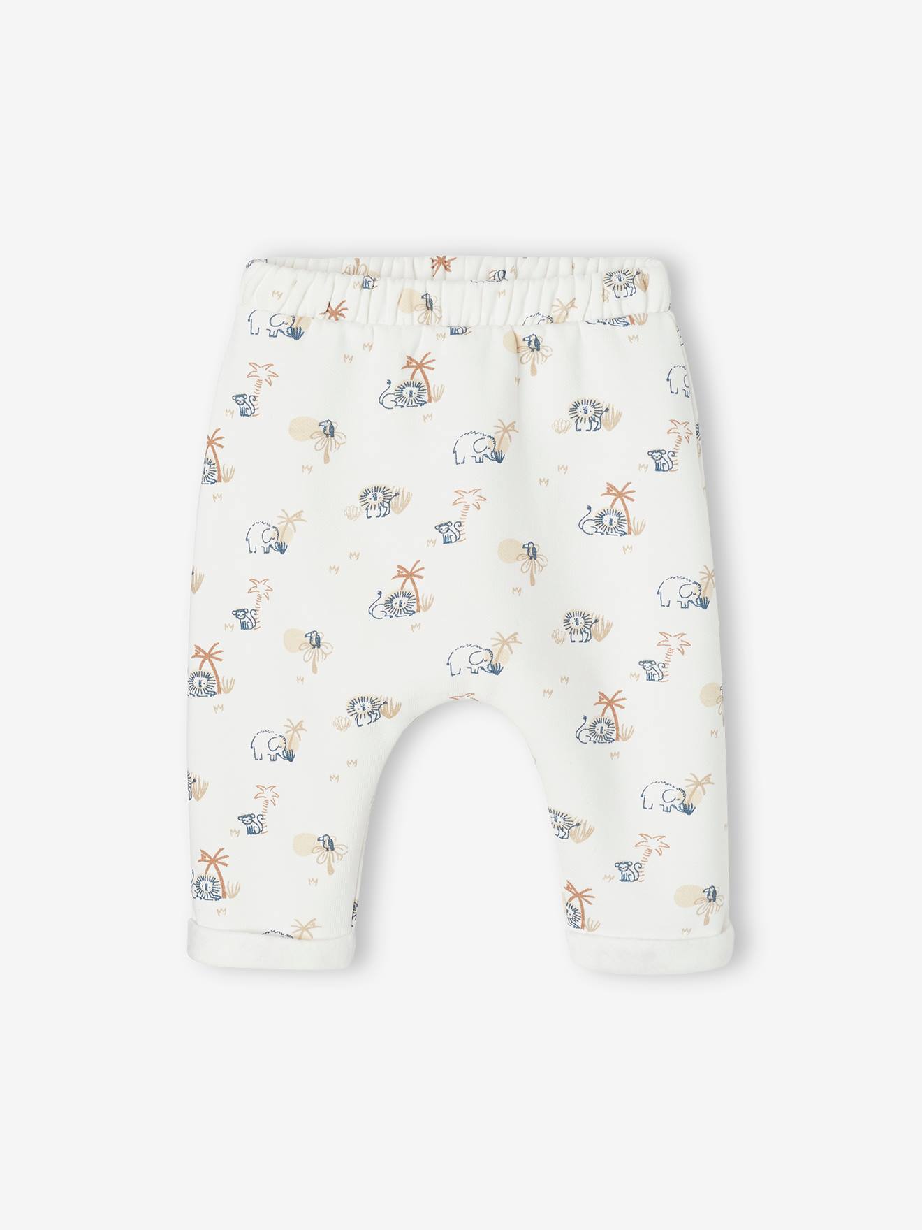 Pantalon naissance en molleton encre