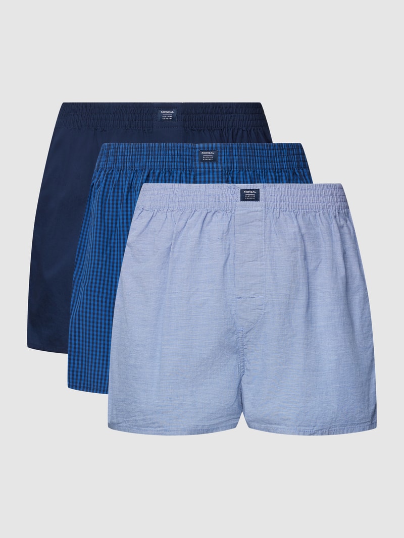 Boxershorts aus Baumwolle im 3er-Pack in royalblau