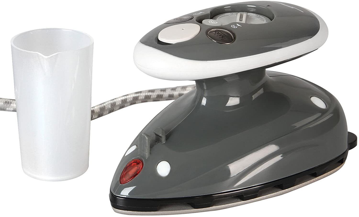 Jago Reisebügeleisen Mini Bügeleisen - 260-420 W, Wassertank 40 ml, 100-240 V