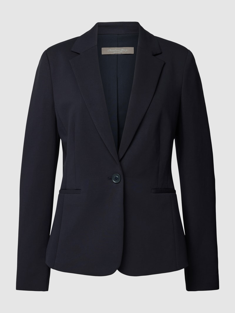 Blazer mit Reverskragen in marineblau