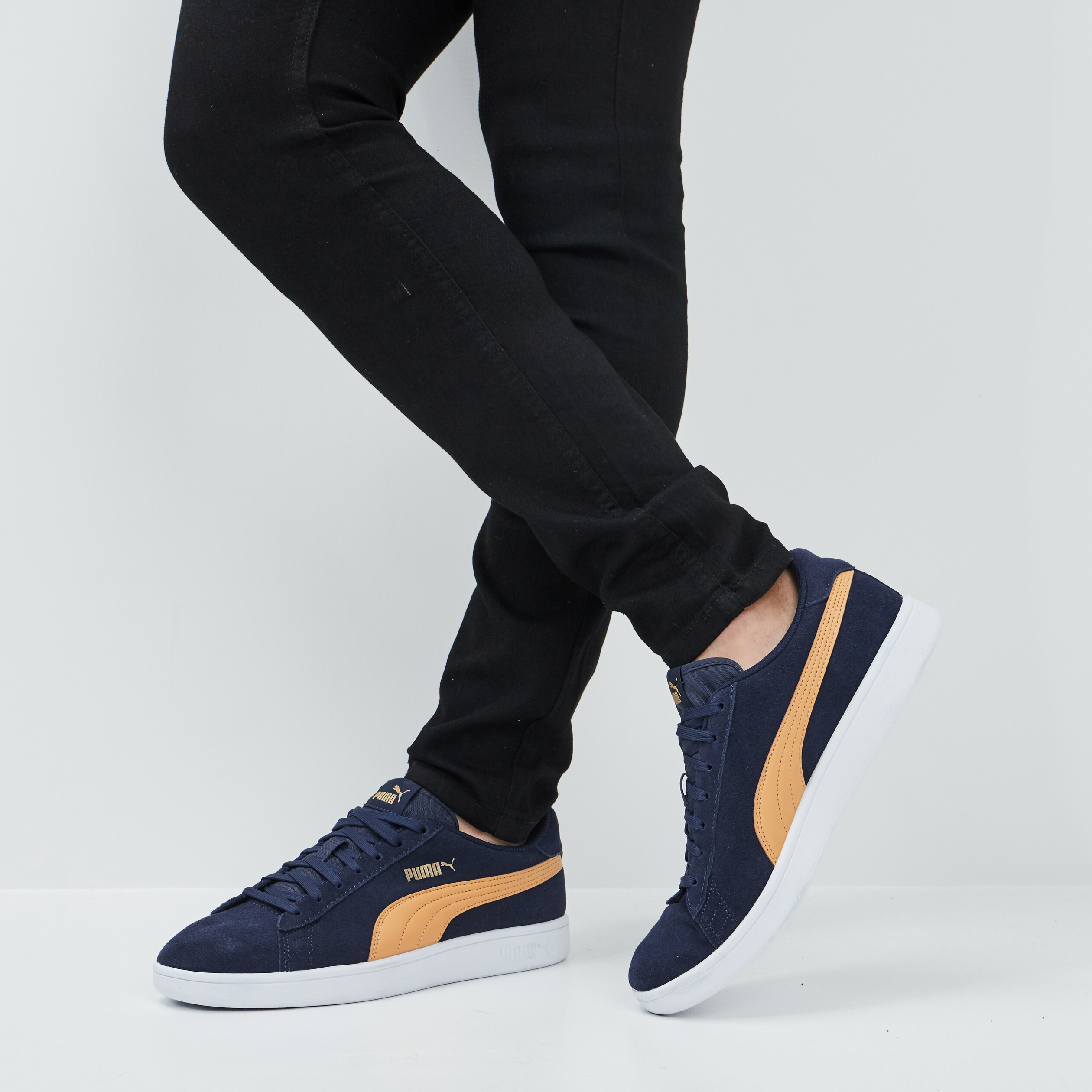Tennis à lacets Puma Smash bleu marine homme | La Halle