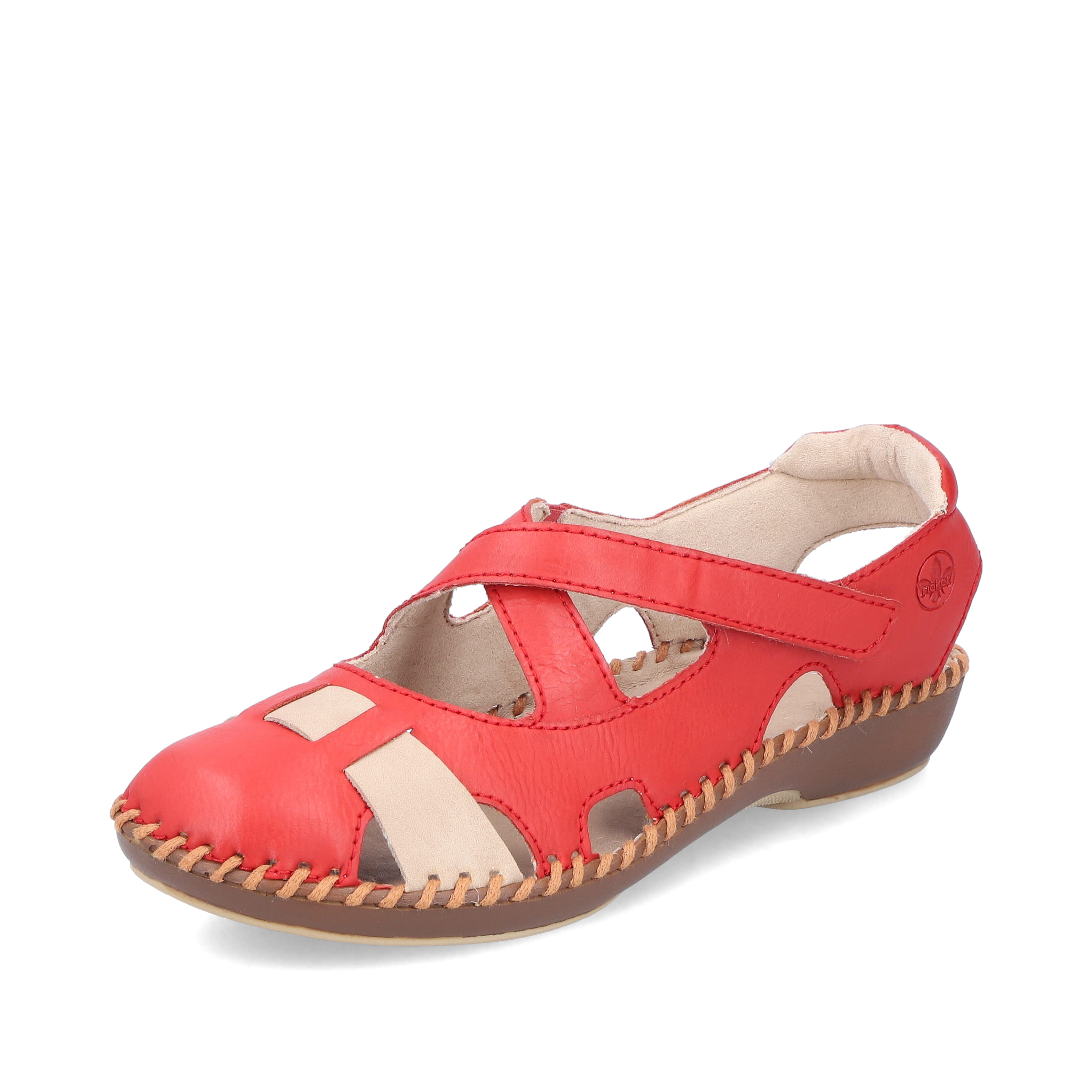 Rieker Damen Ballerinas feuerrot