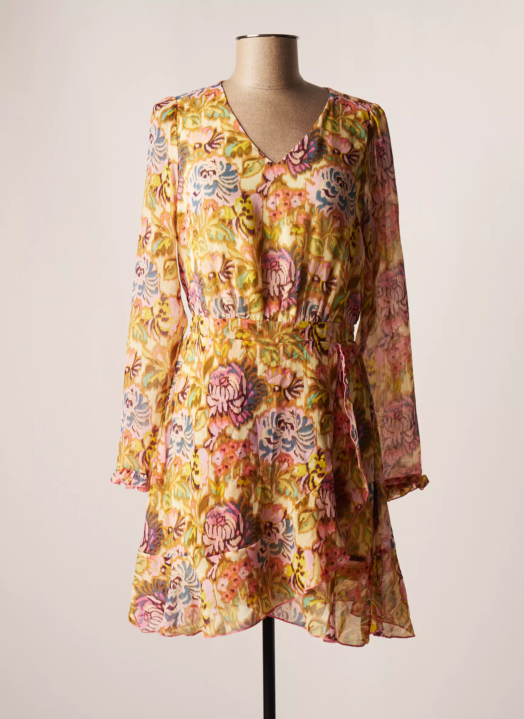 Only Robes Courtes Femme couleur jaune