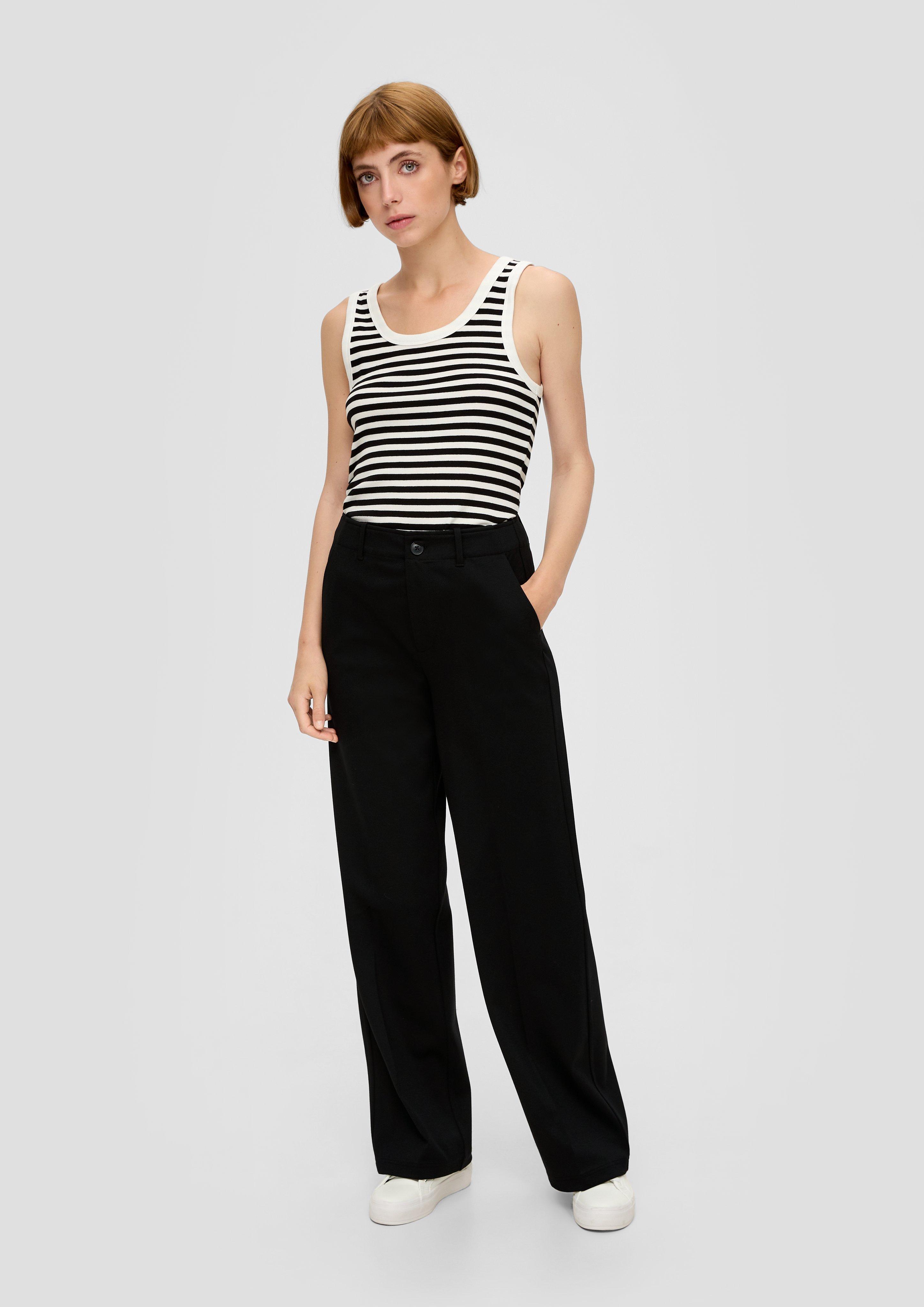 Regular: Twill-Hose mit Wide Leg  2133509-9999