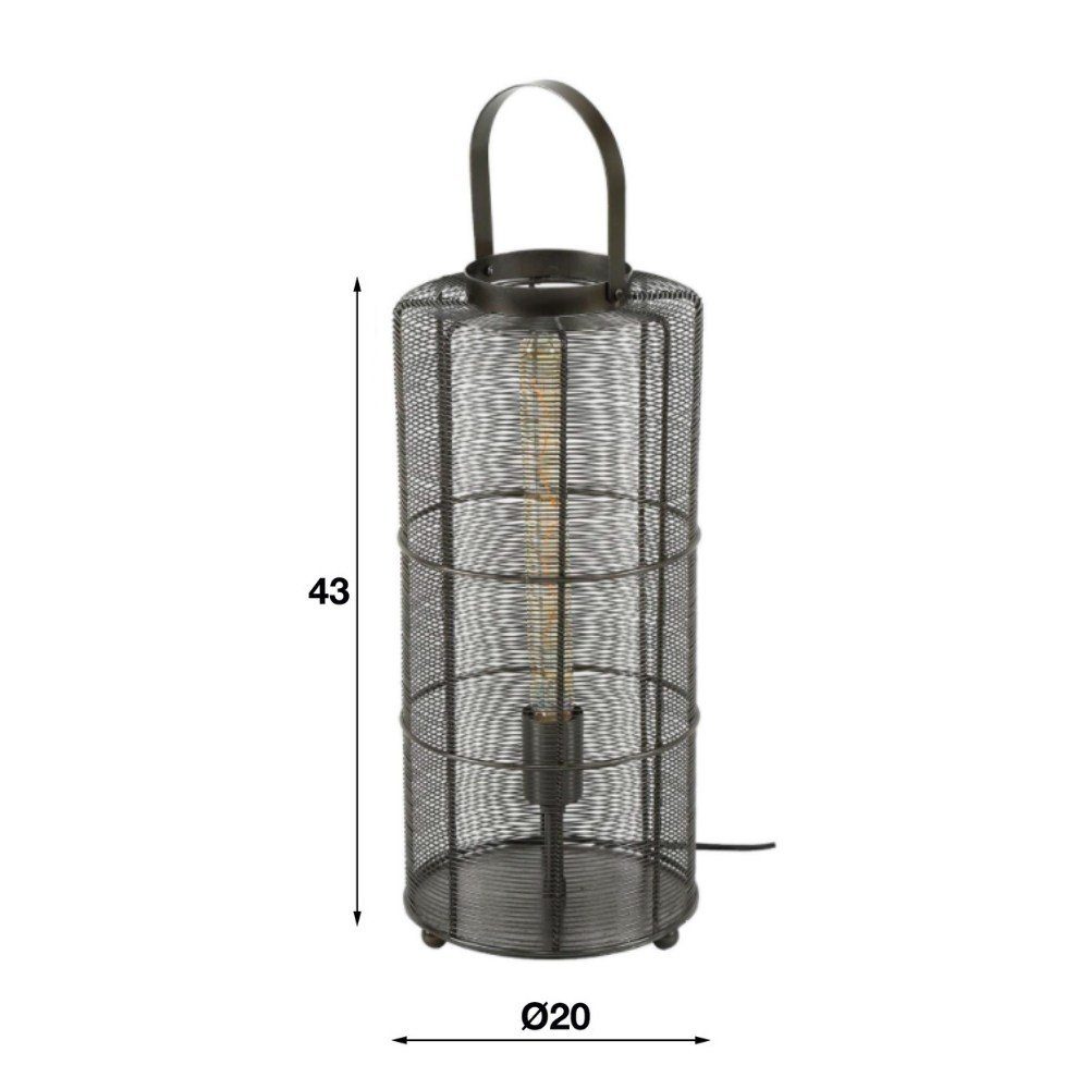 famlights Stehlampe, Stehleuchte Levi in Altsilber E27 1-flammig 430mm, keine Angabe, Leuchtmittel enthalten: Nein, warmweiss, Stehlampe, Standlampe
