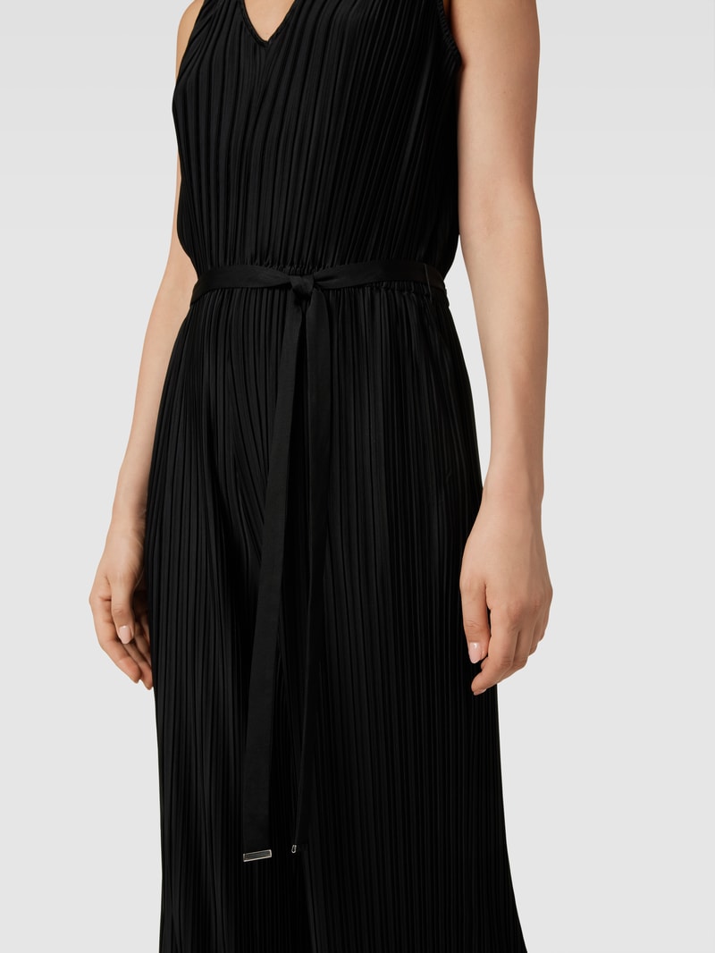 Jumpsuit mit Stoffgürtel Modell 'EDACRIA' in schwarz