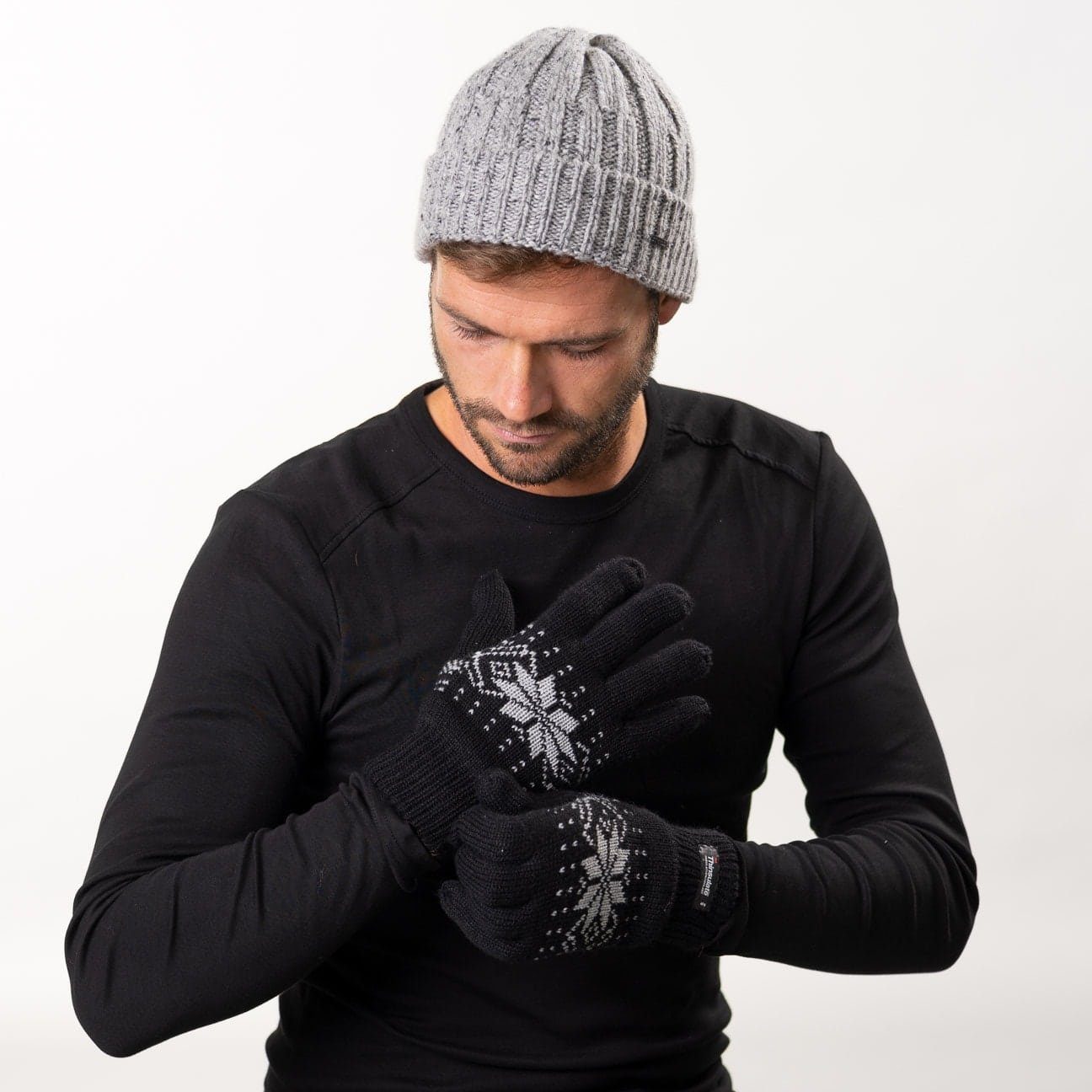 Lipodo Strickhandschuhe Handschuhe mit Futter