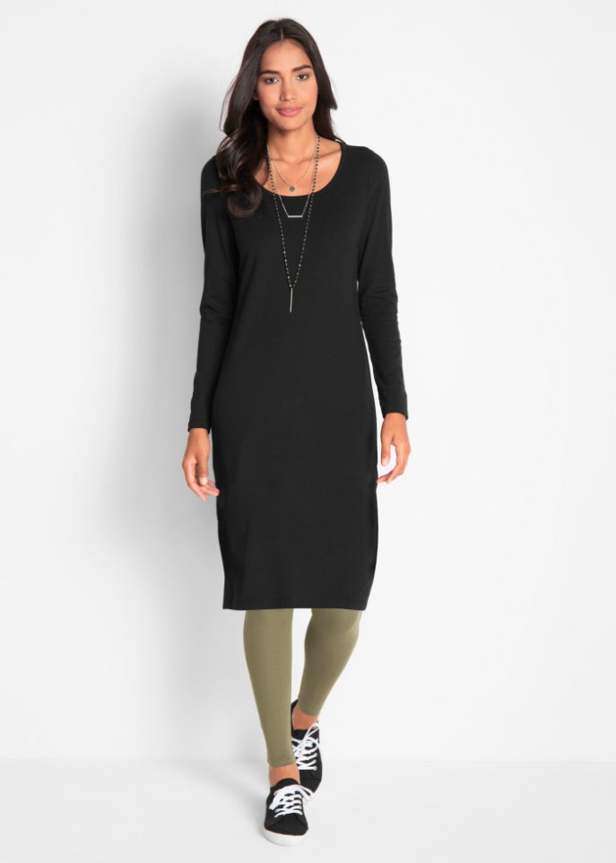 Stretch-Jerseykleid, Langarm
