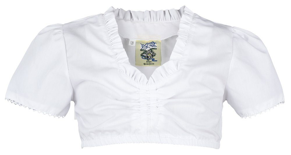 Isar-Trachten Trachtenbluse Kinder Dirndlbluse 'Melissa' Herzausschnitt 70733