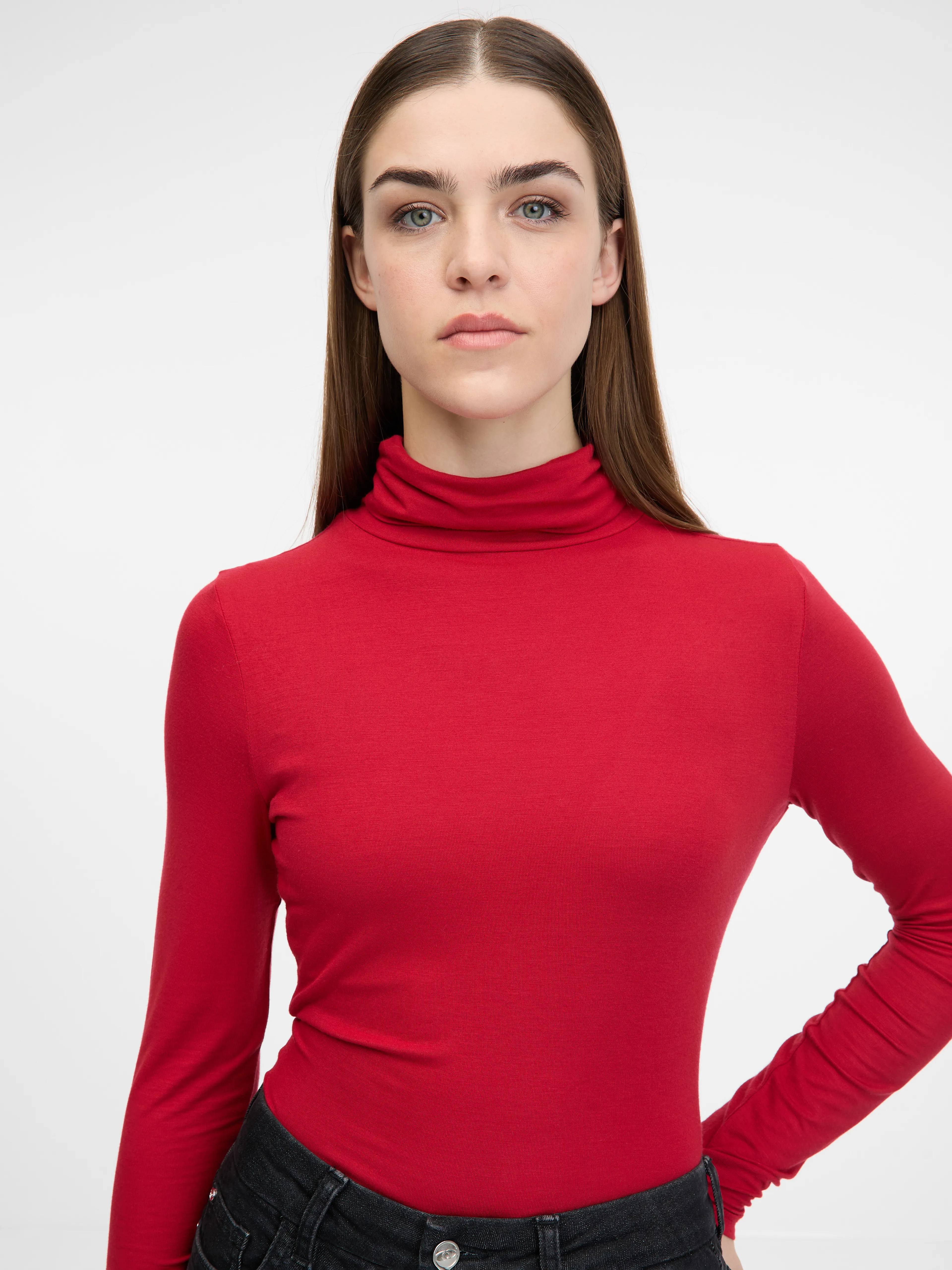 Rotes Damen-Langarm-T-Shirt ORSAY