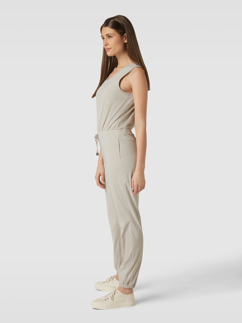 Jumpsuit mit Rundhalsausschnitt Modell 'Ecetera' in stein