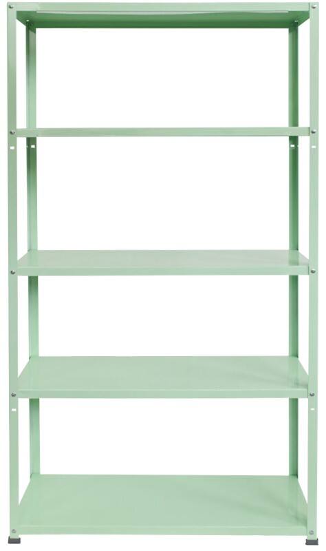 Office Marshal Buntregal Kleur 5 Böden Weißgrün 1720 x 900 x 300 mm