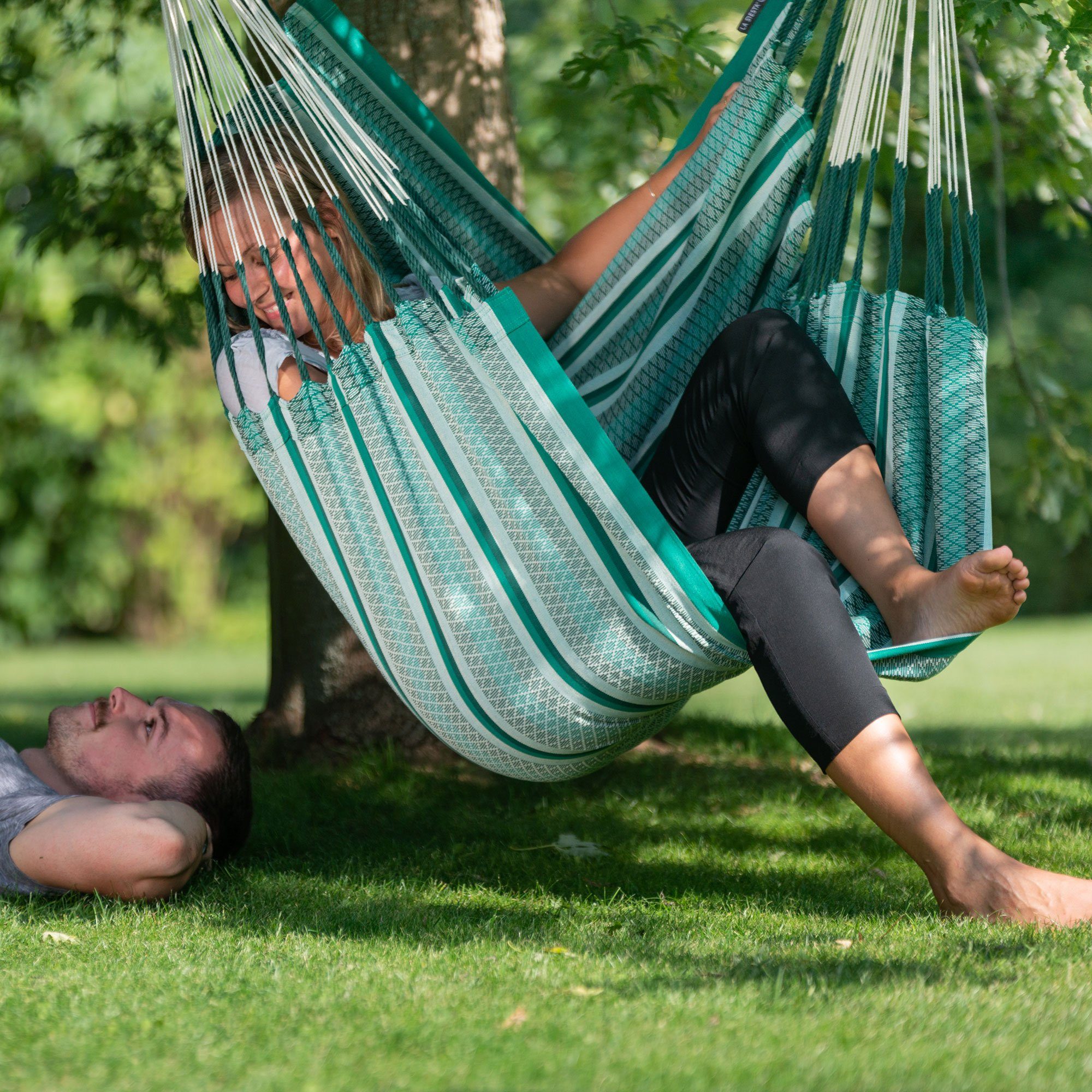 La Siesta Hängestuhl Hängestuhl Hängesessel Lounger HABANA Agave - Kingsize aus Bio-Baumwol, Hochwertige Qualität