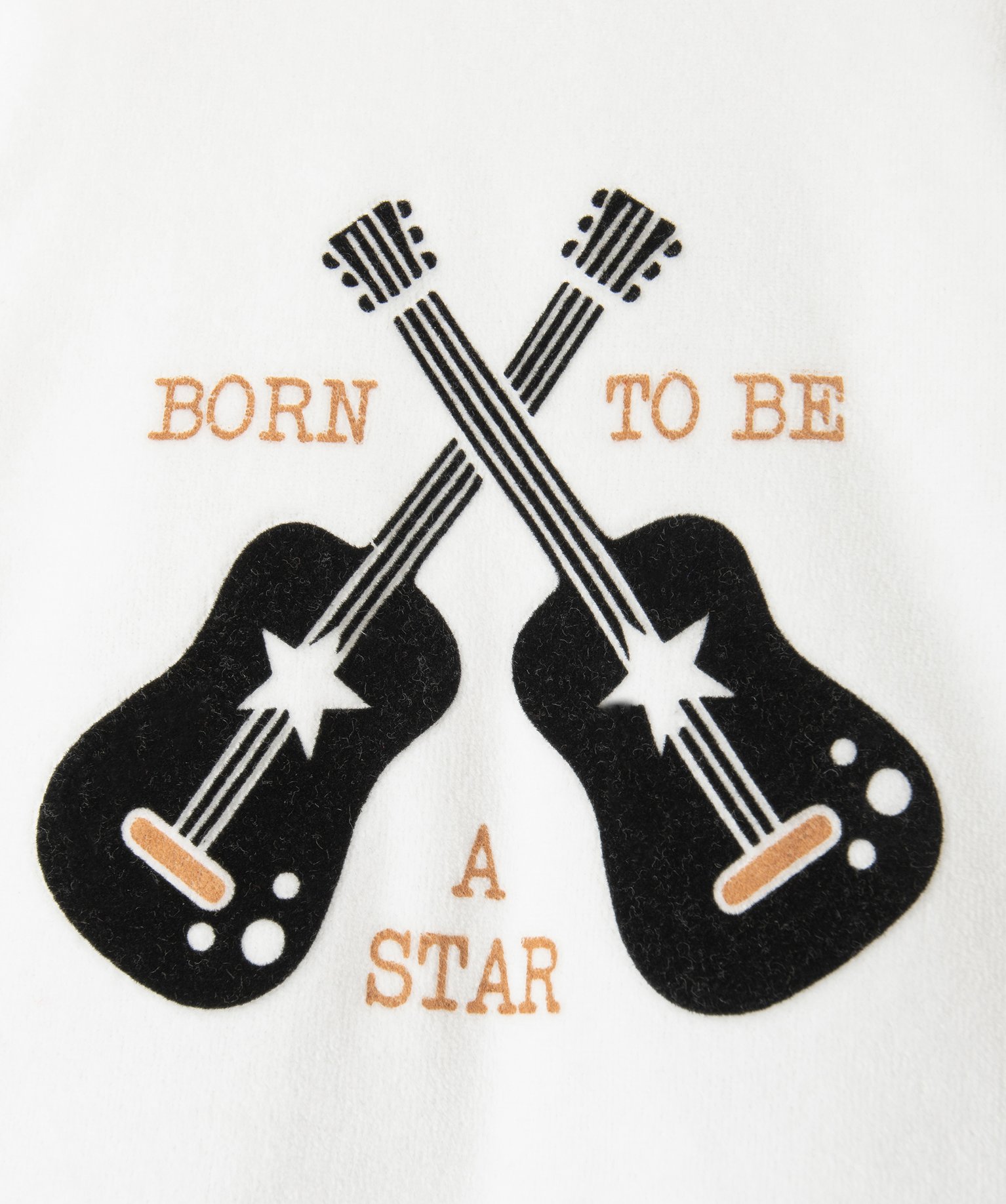 Pyjama bébé bicolore avec motif guitares ecru | GEMO