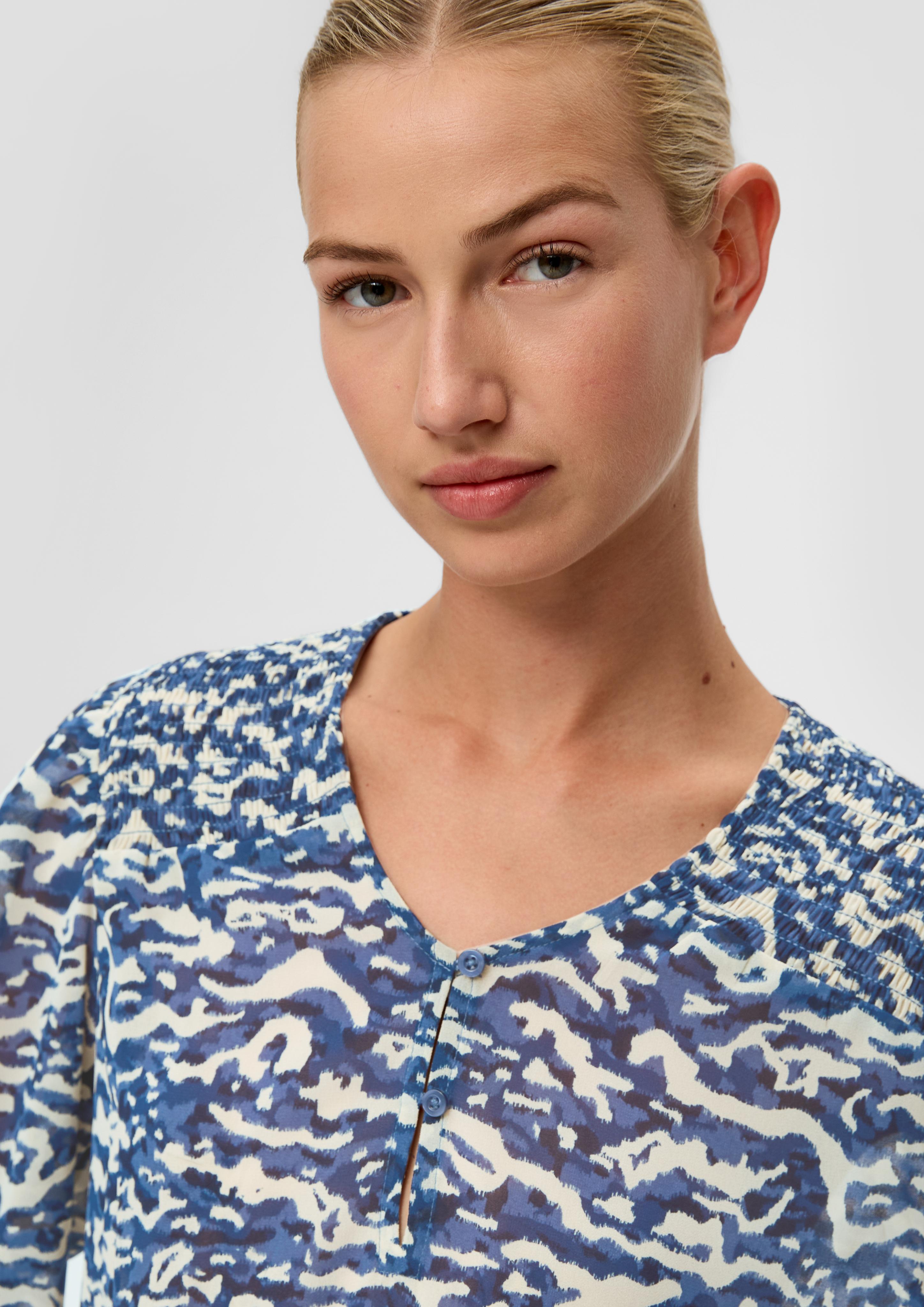 Chiffonbluse mit Allover-Print  2135658-57A1