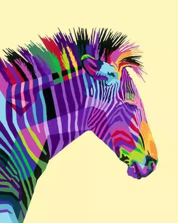 CreArt Funky Zebra - Malen nach Zahlen für Erwachsene