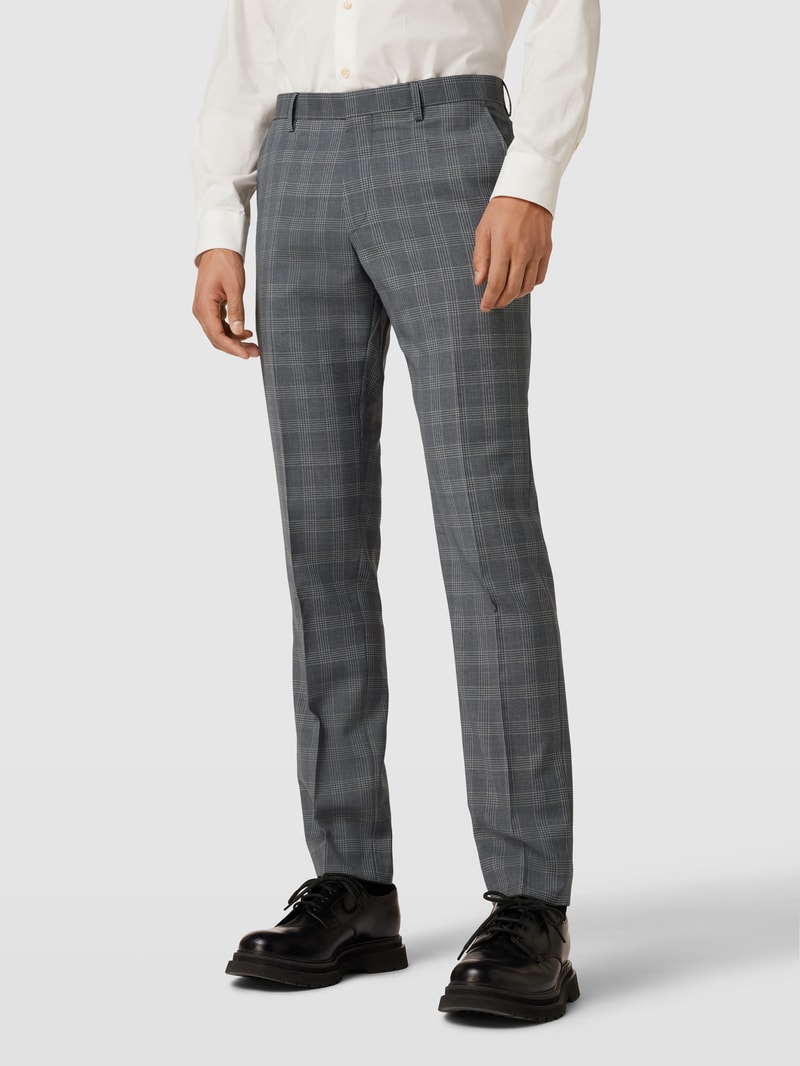 Slim Fit Anzug mit Allover-Muster in graphit