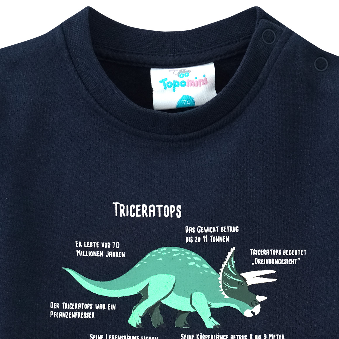 Baby Sweatshirt mit Triceratops