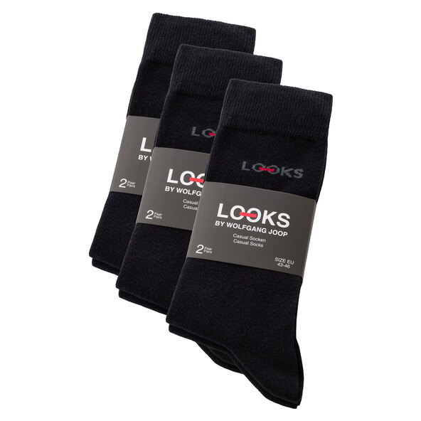 Socken, 6er Set,schwarz