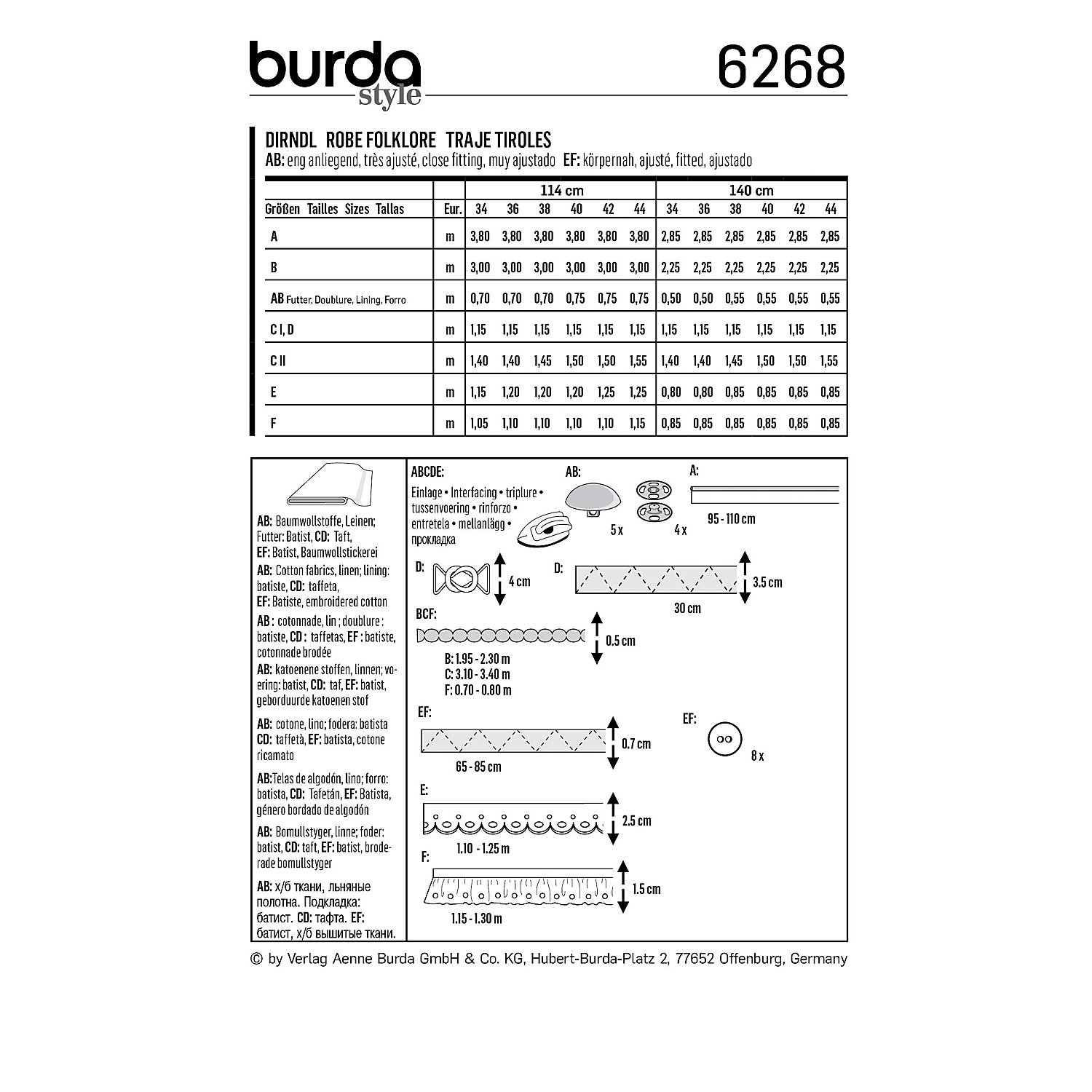 burda Schnitt 6268 