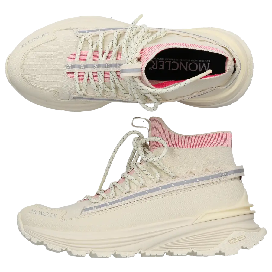Moncler - Sneaker high MONTE RUNNER Strick - weiß