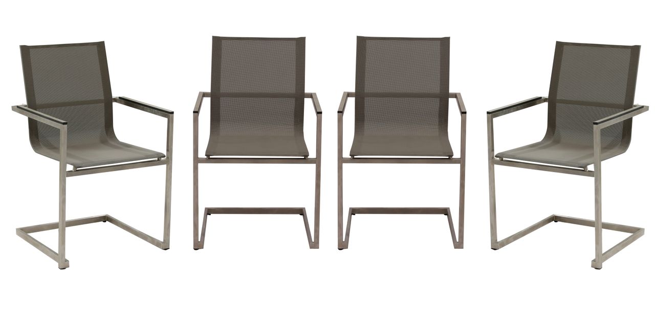 Garden Pleasure Freischwinger SIENNA, 4er Set Kunststoffgewebe
