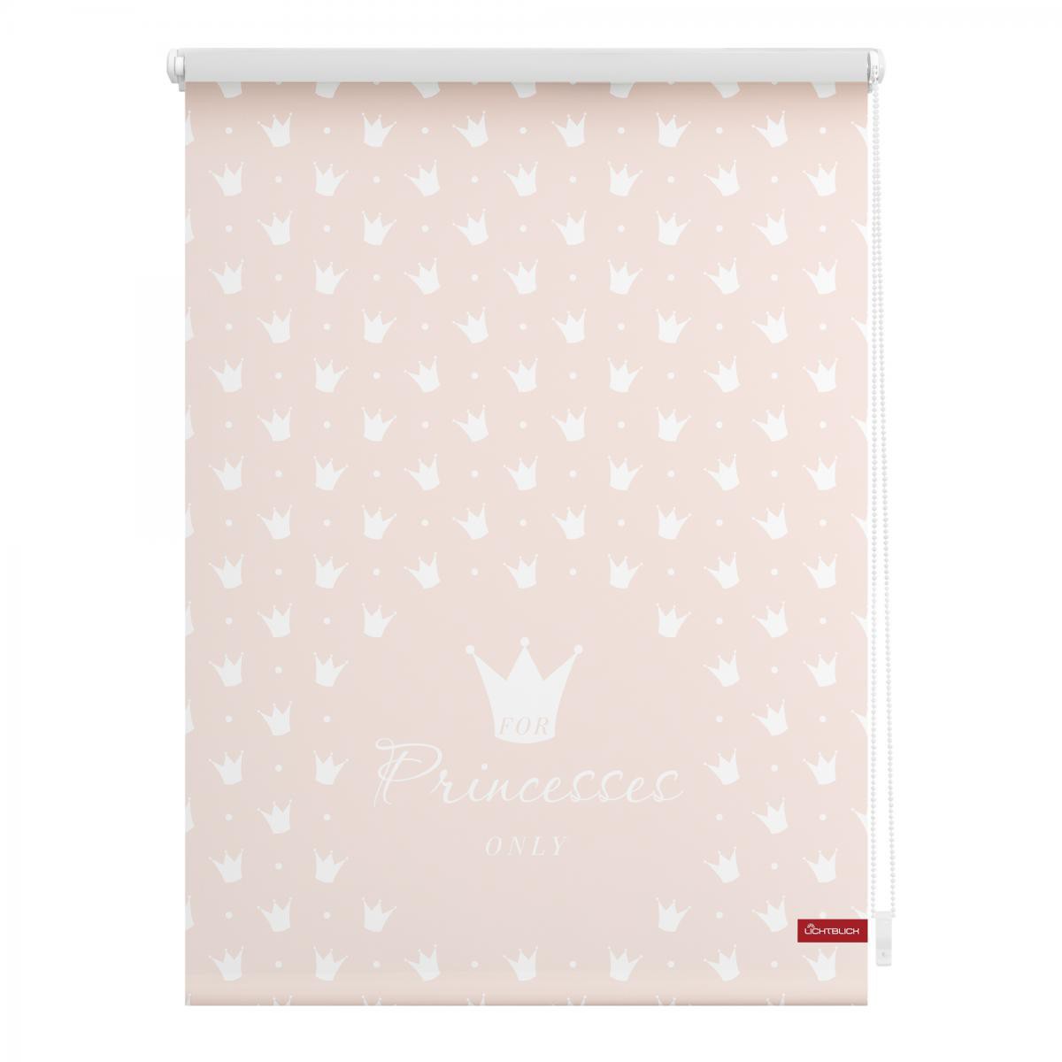 Lichtblick Rollo Klemmfix, ohne Bohren, blickdicht, Prinzessin Lilly - Rosa, 100 x 150 cm (B x L)