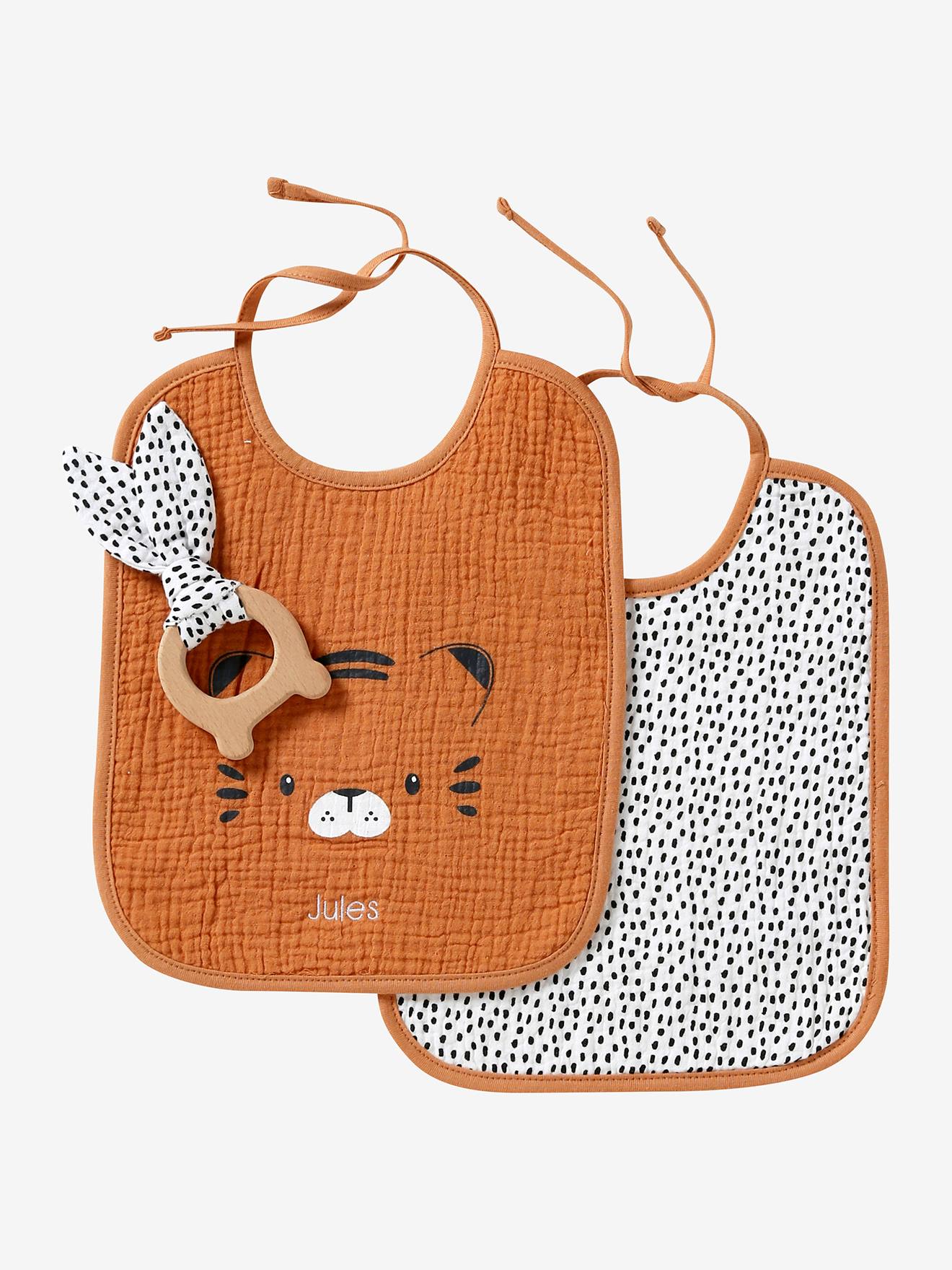 Vertbaudet Baby Geschenk-Set zur Geburt, personalisierbar Oeko-Tex - braun