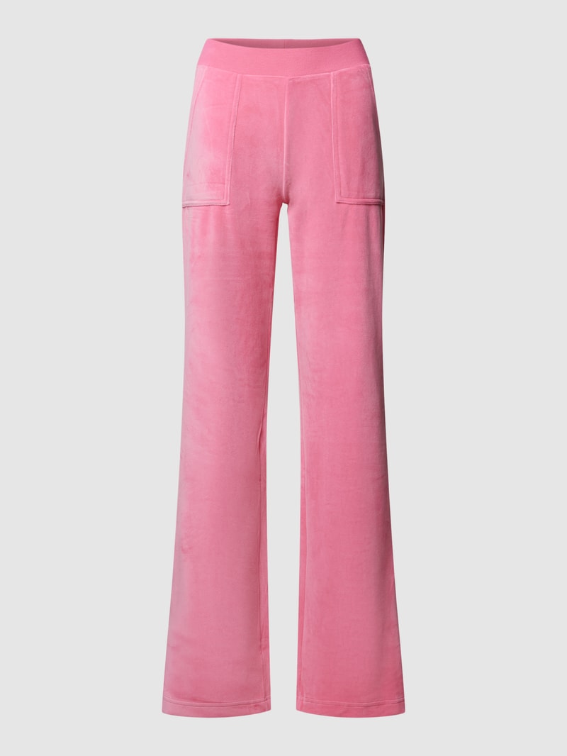 Sweatpants in Samt-Optik Modell 'VELVET' in fuchsia