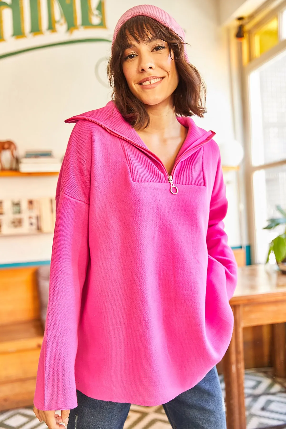 Olalook  Pullover - Rosa - Oversized