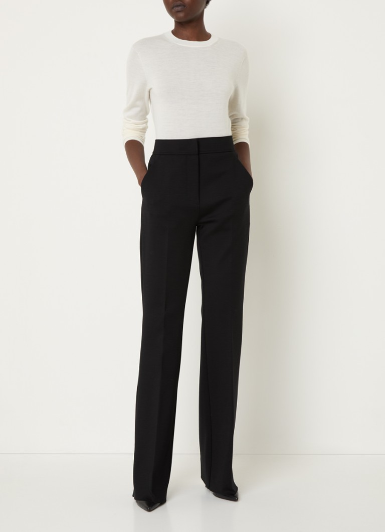 Pantaloni Yana cu talie înaltă și croială dreaptă de la MaxMara, confecționați dintr-un amestec de lână.