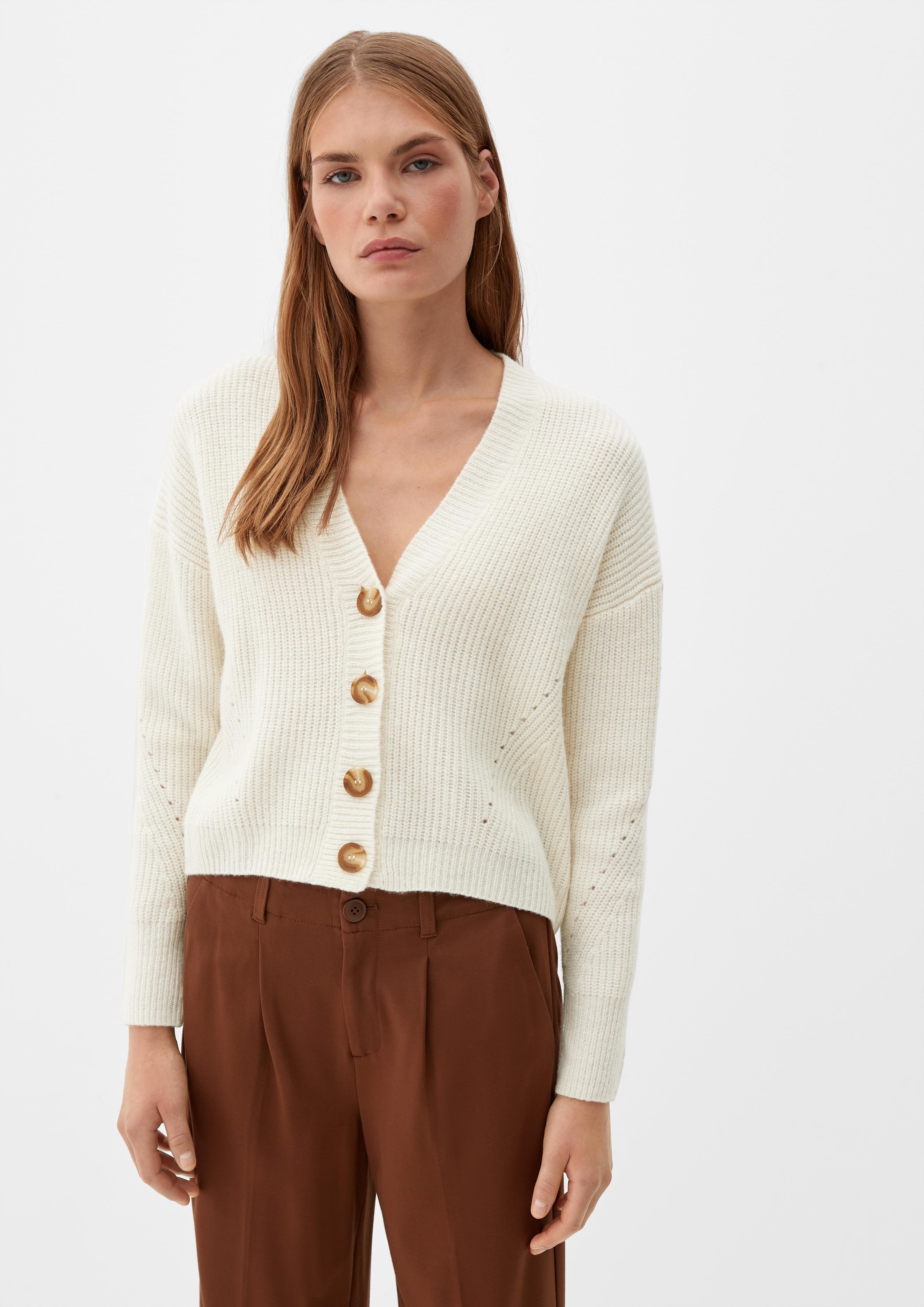 Strickjacke aus Wollmix  2120594-0210