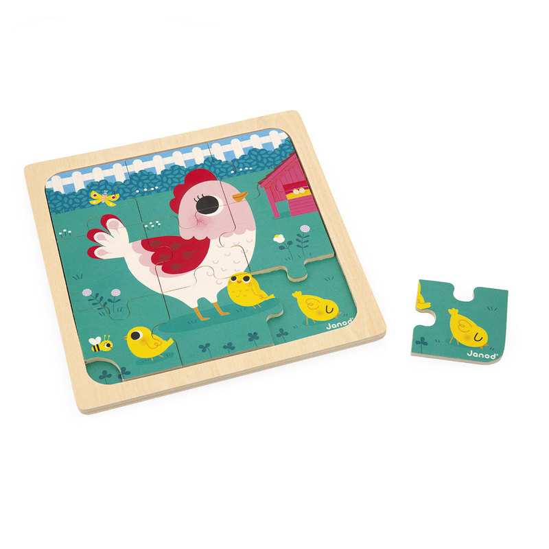 Coffret 3 puzzles 9 pièces Janod