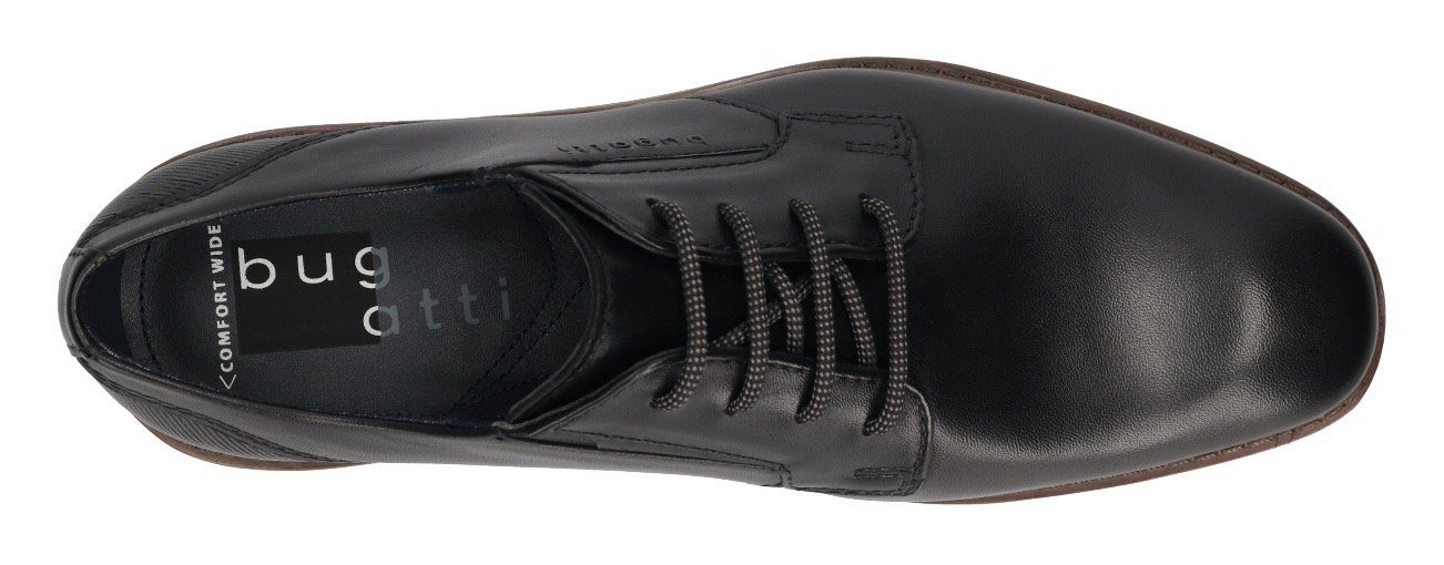 bugatti Schnürschuh mit seitlicher Logoprägung