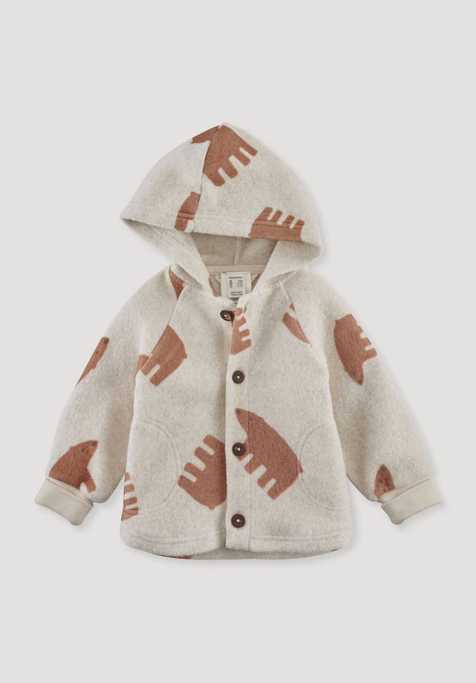 Fleece-Jacke aus reiner Bio-Baumwolle
