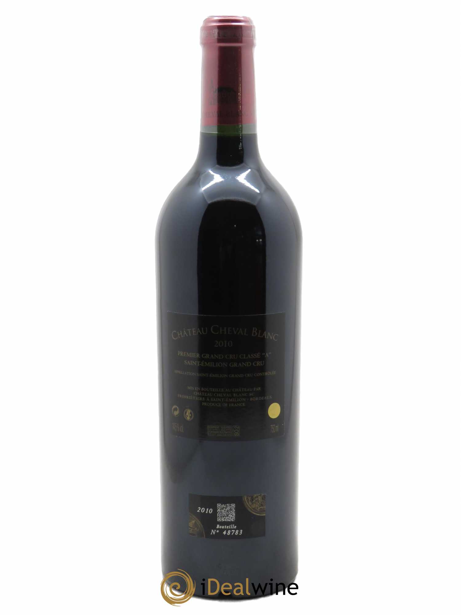 Château Cheval Blanc 1er Grand Cru Classé A (CBO à partir de 6 bts) 2010 - Lot de 1 Bouteille
