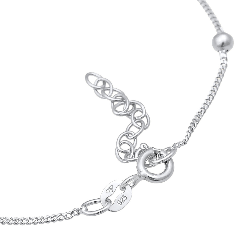 Elli Elli Bracelet Pendentif femme Choker plaque Boho poli en argent sterling 925 Bracelet