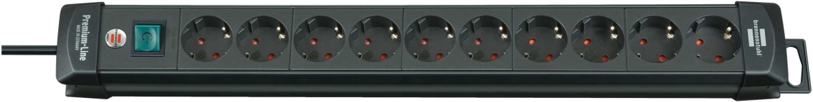 Brennenstuhl 1951100100 Premium-Line Steckdosenleiste 10-fach schwarz 3m H05VV-F 3G1.5