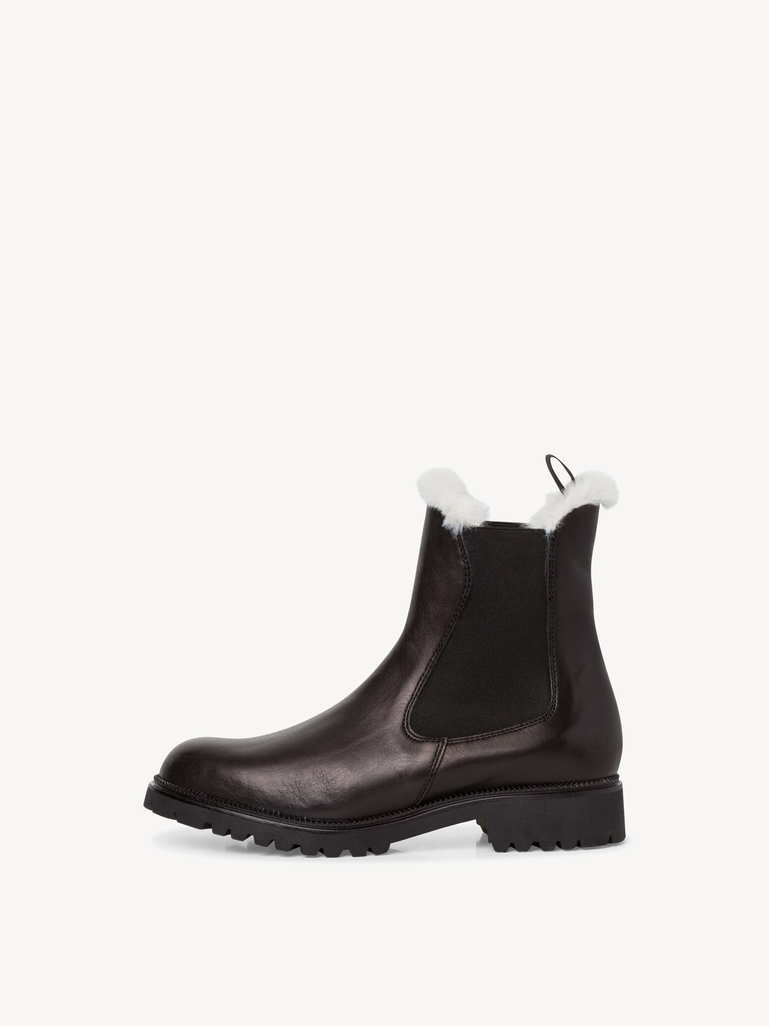 Bottine Chelsea en cuir - noir