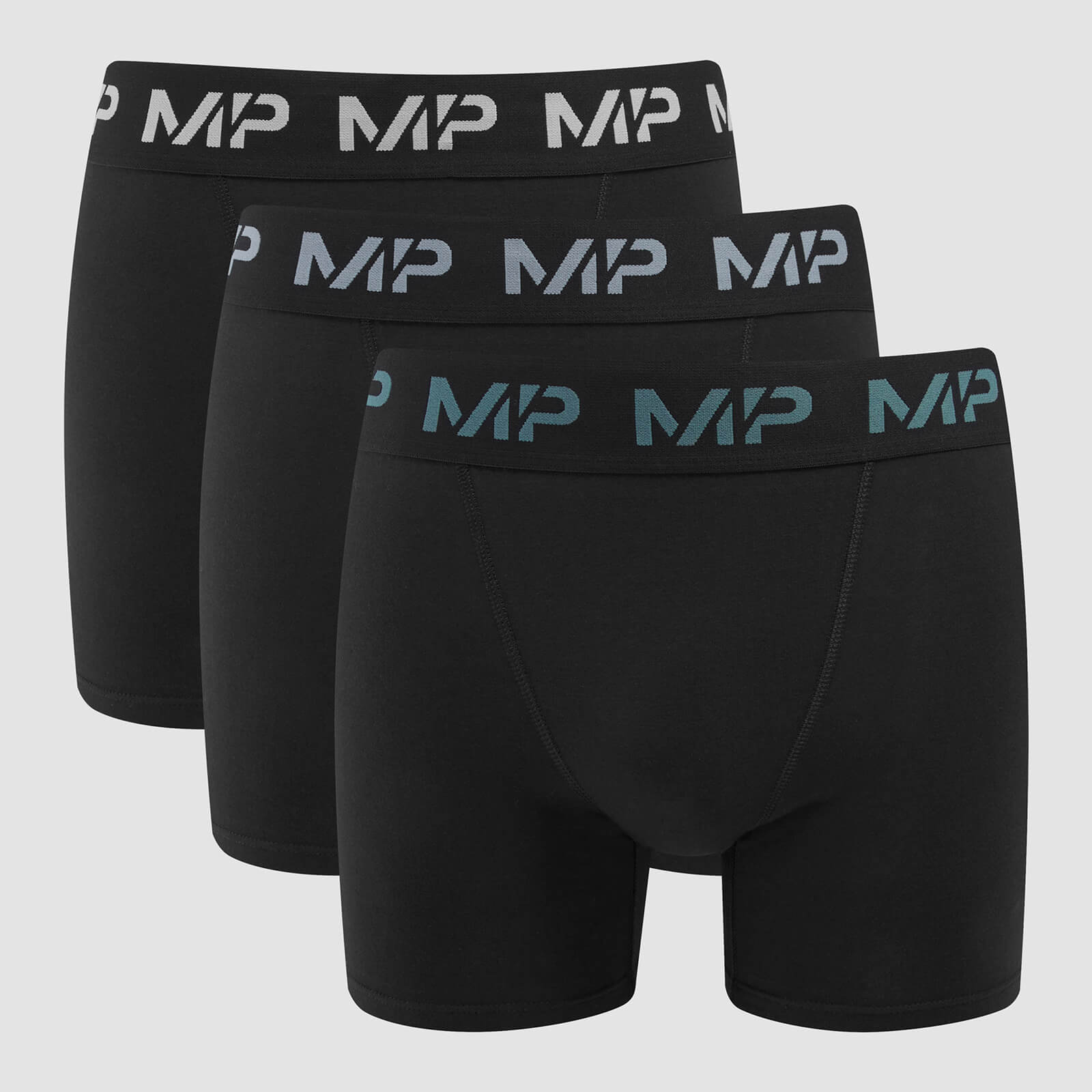 Boxers à logo coloré MP pour hommes  – Noir/Bleu fumé/Bleu galet/Gris foncé
