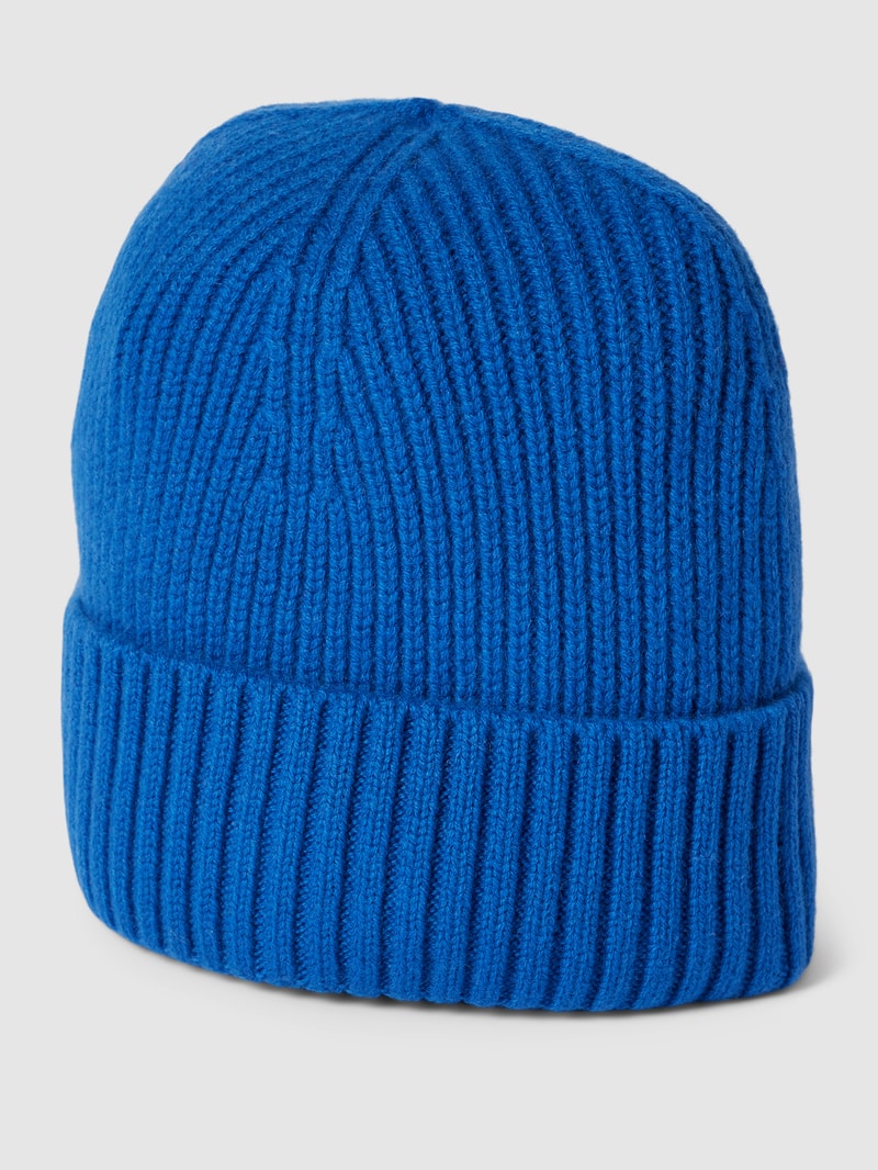 Beanie mit Kaschmir-Anteil in royalblau meliert