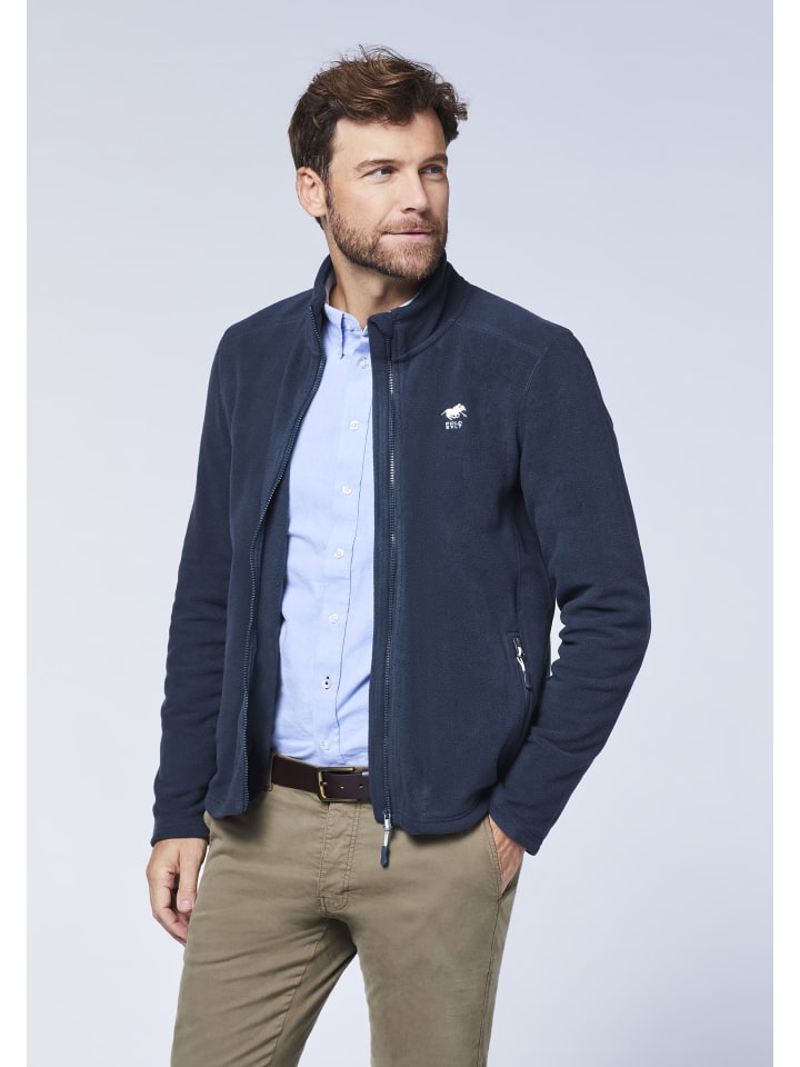 Polo Sylt Fleece-Jacke in Blau günstig kaufen