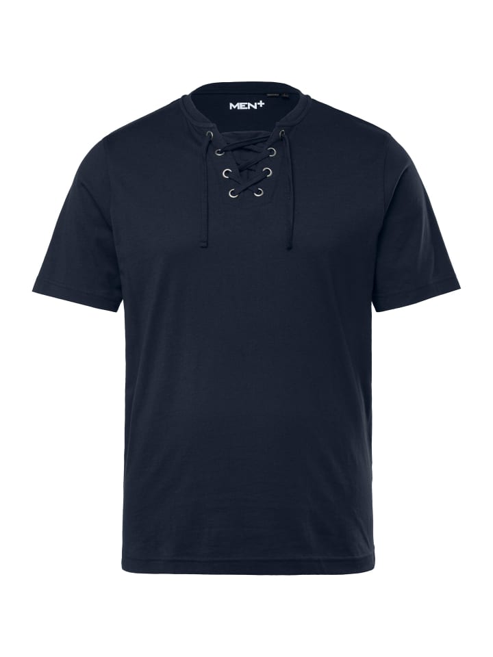 Men Plus Kurzarm T-Shirt in navy blau günstig kaufen