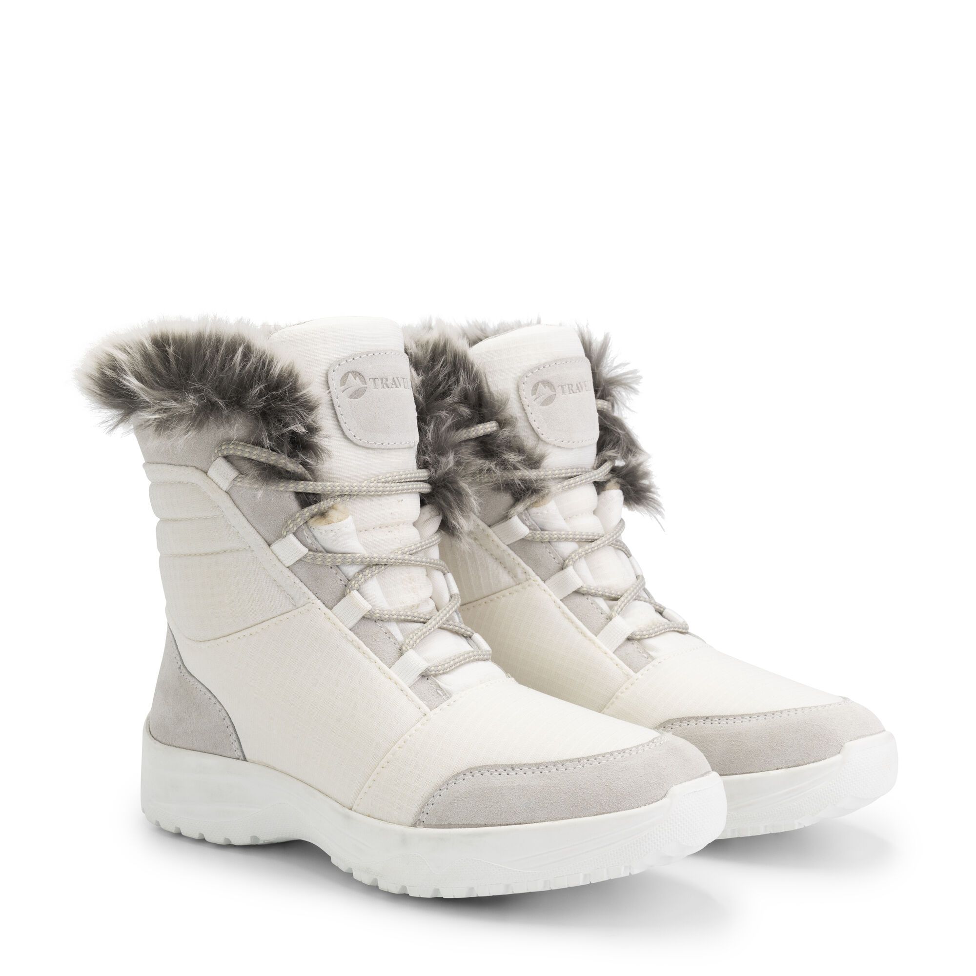 Travelin' Banff Off White Damen Schneestiefel