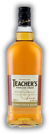 Teacher's Highland Cream Teacher's Highland Cream Ein ungewöhnlich hoher Maltanteil prägt seinen reichen und vollmalzigen Geschmack. 0,7	 Liter - Vol 40%