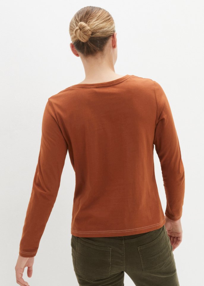 Langarmshirt mit Zierknöpfen